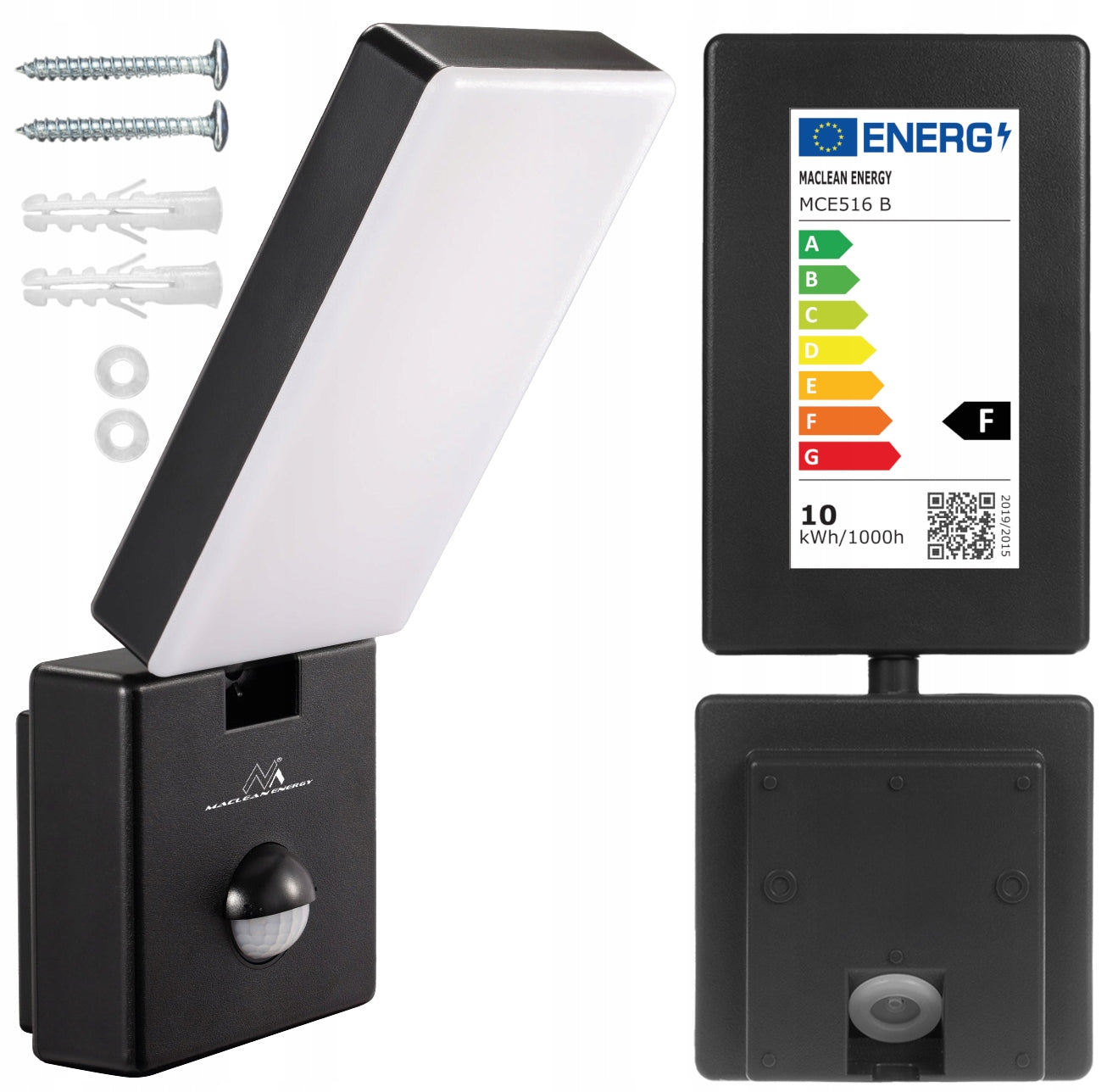 LED lauko sieninis fasadinis šviestuvas su judesio ir prieblandos jutikliu, IP65