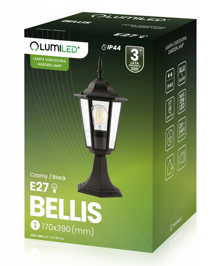 Lauko LED sodo šviestuvas E27 pastatomas žibintas stulpas 39 cm