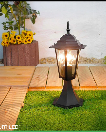 Lauko LED sodo šviestuvas E27 pastatomas žibintas stulpas 39 cm