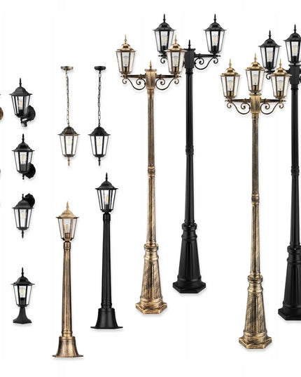 Lauko LED sodo šviestuvas E27 pastatomas žibintas stulpas 39 cm
