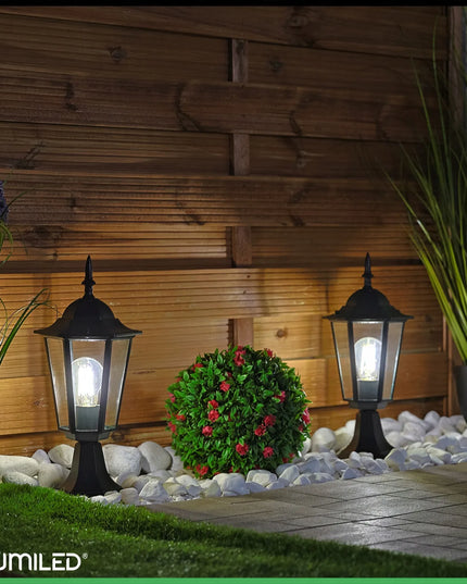 Lauko LED sodo šviestuvas E27 pastatomas žibintas stulpas 39 cm