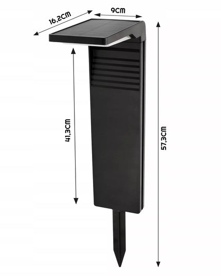 Saulės energija maitinamas sodo šviestuvas, 41 cm aukščio, IP65