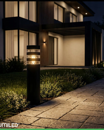 Pastatomas lauko sodo šviestuvas stulpas, IP54, E27 LED, 40 cm, vandeniui atsparus