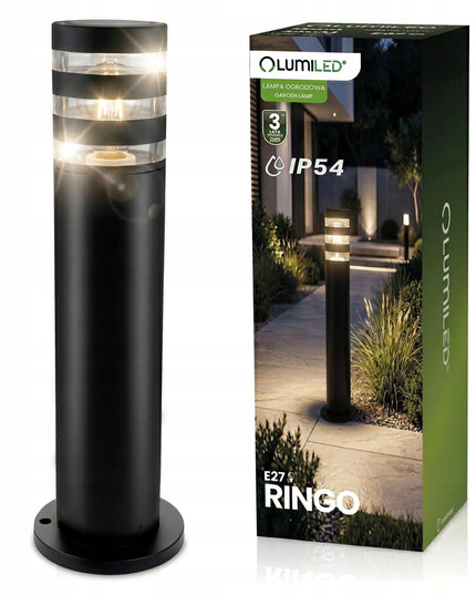 Pastatomas lauko sodo šviestuvas stulpas, IP54, E27 LED, 40 cm, vandeniui atsparus