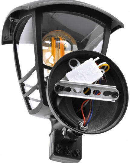 Lauko sodo šviestuvas su reguliuojamu judesio ir prieblandos jutikliu E27