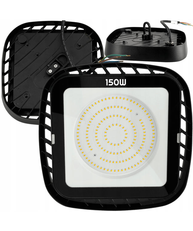 Pramoninė LED lempa 150W 16500lm Hermetiška High Bay Labai Galinga Lempa
