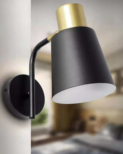 LED sieninis šviestuvas, reguliuojamas „Loft“ stiliaus, E27, juodas