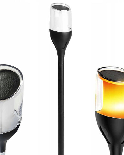 Saulės LED lempa ŽIBINTAS FAKELAS 65cm Įsmeigiamas su Liepsna, Galinga PREMIUM