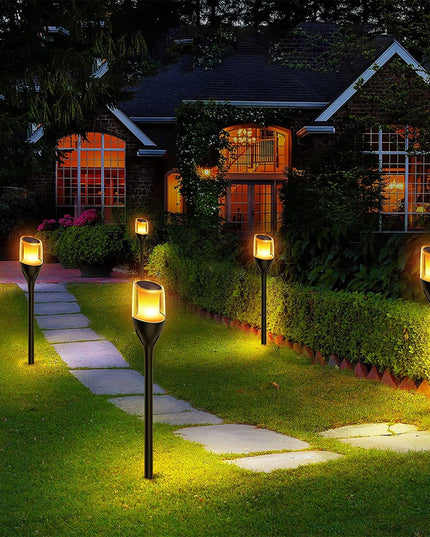 Saulės LED lempa ŽIBINTAS FAKELAS 65cm Įsmeigiamas su Liepsna, Galinga PREMIUM