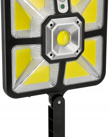 Lauko LED saulės šviestuvas su judesio jutikliu, galingas, IP44 + nuotolinio valdymo pultelis