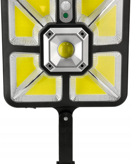 Lauko LED saulės šviestuvas su judesio jutikliu, galingas, IP44 + nuotolinio valdymo pultelis