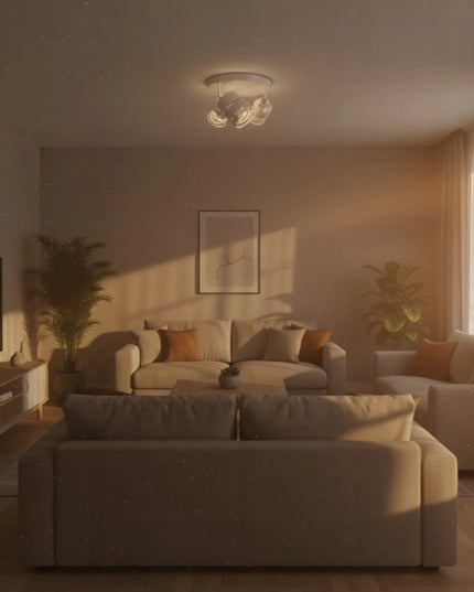 Lampa sufitowa 3X E27 LED żyrandol plafon natynkowy oprawa biała ruchoma
