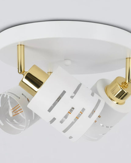 Lampa sufitowa 3X E27 LED żyrandol plafon natynkowy oprawa biała ruchoma