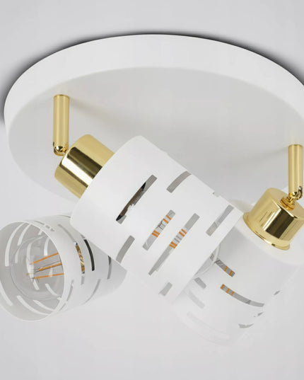 Lampa sufitowa 3X E27 LED żyrandol plafon natynkowy oprawa biała ruchoma