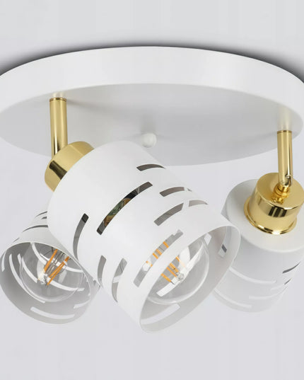 Lampa sufitowa 3X E27 LED żyrandol plafon natynkowy oprawa biała ruchoma