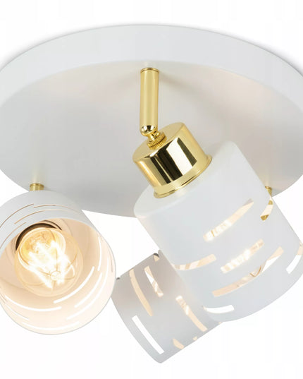Lampa sufitowa 3X E27 LED żyrandol plafon natynkowy oprawa biała ruchoma