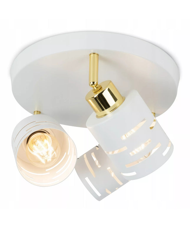 Lampa sufitowa 3X E27 LED żyrandol plafon natynkowy oprawa biała ruchoma