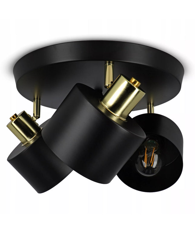 Smartled LED lubinis šviestuvas 3xE27, juodas, reguliuojamas