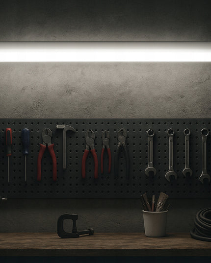 LED lubinis šviestuvas garažui 60W 120cm 5000lm dirbtuvėms, sandarus šviestuvas