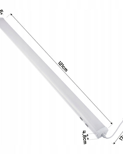 LED lubinis šviestuvas garažui 60W 120cm 5000lm dirbtuvėms, sandarus šviestuvas