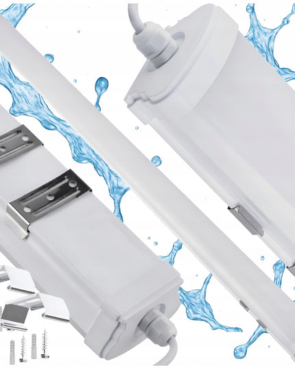 LED lubinis šviestuvas garažui 60W 120cm 5000lm dirbtuvėms, sandarus šviestuvas