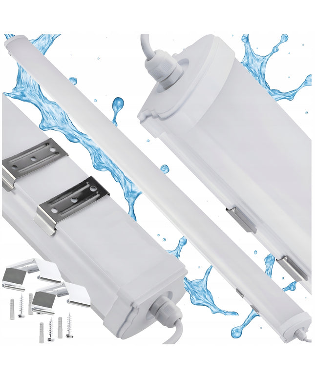 LED lubinis šviestuvas garažui 60W 120cm 5000lm dirbtuvėms, sandarus šviestuvas