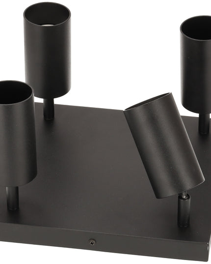 Lubinis LED šviestuvas Sieninis šviestuvas 4X GU10 JUODA PREMIUM tvirtas ir patvarus