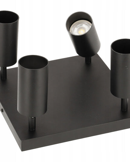 Lubinis LED šviestuvas Sieninis šviestuvas 4X GU10 JUODA PREMIUM tvirtas ir patvarus