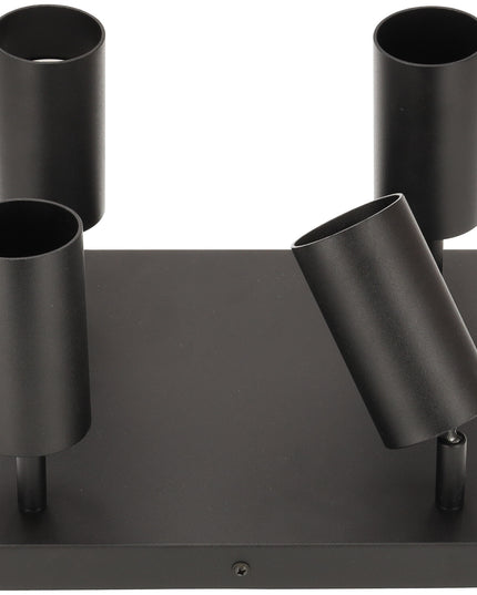 Lubinis LED šviestuvas Sieninis šviestuvas 4X GU10 JUODA PREMIUM tvirtas ir patvarus