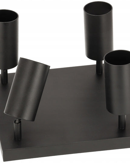 Lubinis LED šviestuvas Sieninis šviestuvas 4X GU10 JUODA PREMIUM tvirtas ir patvarus