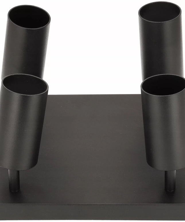 Lubinis LED šviestuvas Sieninis šviestuvas 4X GU10 JUODA PREMIUM tvirtas ir patvarus