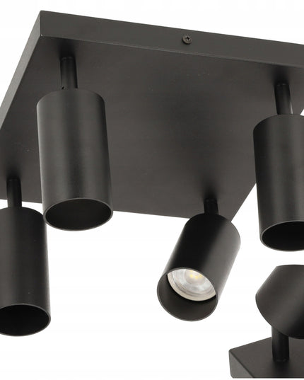 Lubinis LED šviestuvas Sieninis šviestuvas 4X GU10 JUODA PREMIUM tvirtas ir patvarus