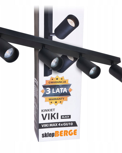 LED lubinė juosta su 4x GU10 taškiniais šviestuvais PREMIUM, sieninė, tvirta ir ilgaamžė
