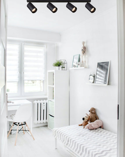 LED lubinė juosta su 4x GU10 taškiniais šviestuvais PREMIUM, sieninė, tvirta ir ilgaamžė