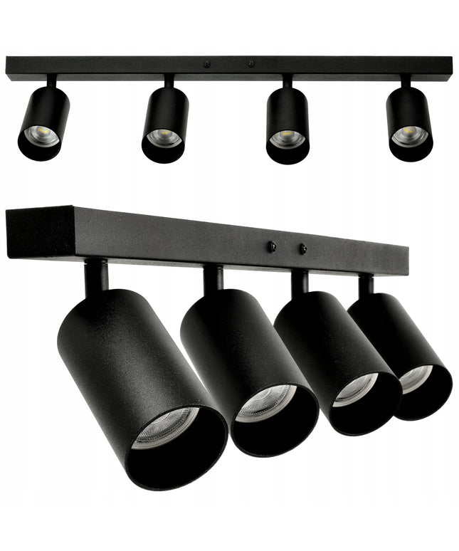 LED lubinė juosta su 4x GU10 taškiniais šviestuvais PREMIUM, sieninė, tvirta ir ilgaamžė