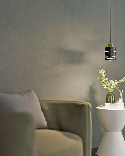 Pakabinamas LED lubinis šviestuvas 1X E27, juodas, modernus šviestuvas