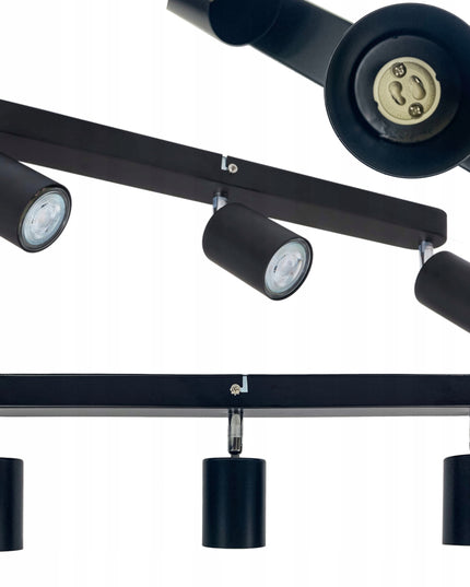 Lubinis šviestuvas, bėgeliai, taškinis šviestuvas LED 3xGU10, lubinis šviestuvas 3x GU10