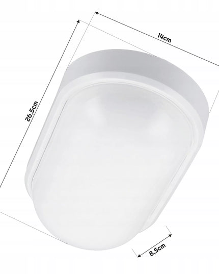 Lubinis LED šviestuvas Plafonas 24W 1920lm Neutralus 4000K IP54 Montuojamas ant paviršiaus