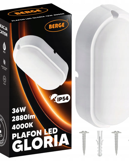 Lubinis šviestuvas Plafon LED 36W 2880lm Neutralus 4000K IP54 Montuojamas ant lubų