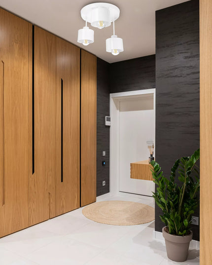 Pakabinamas lubinis šviestuvas LED Loft 3x E27 baltas