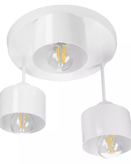Pakabinamas lubinis šviestuvas LED Loft 3x E27 baltas