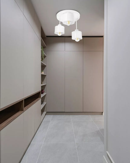 Pakabinamas lubinis šviestuvas LED Loft 3x E27 baltas