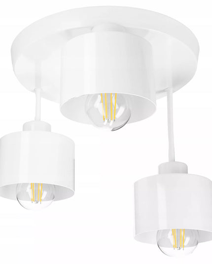 Pakabinamas lubinis šviestuvas LED Loft 3x E27 baltas