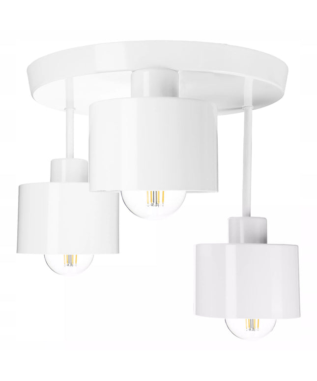 Pakabinamas lubinis šviestuvas LED Loft 3x E27 baltas