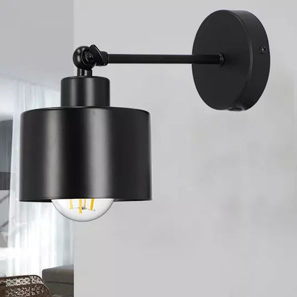 Reguliuojamas loft stiliaus sieninis šviestuvas Edison LED, juodas