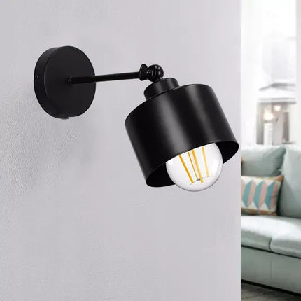 Reguliuojamas loft stiliaus sieninis šviestuvas Edison LED, juodas