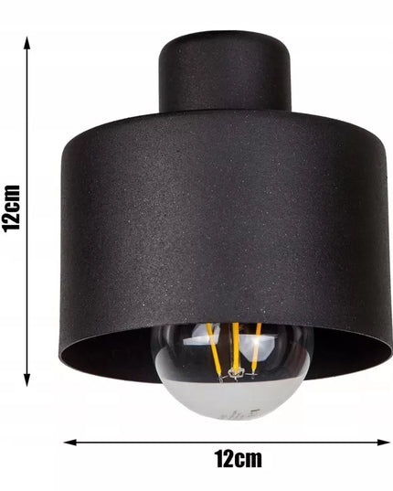 Reguliuojamas loft stiliaus sieninis šviestuvas Edison LED, juodas