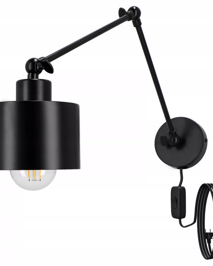 Sieninis šviestuvas LOFT Edison LED su jungikliu