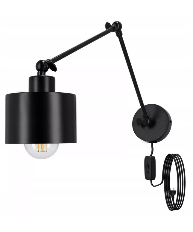 Sieninis šviestuvas LOFT Edison LED su jungikliu