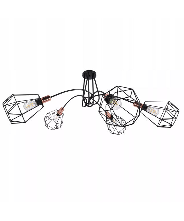 Pakabinamas lubinis šviestuvas Diament Loft Retro sietynas